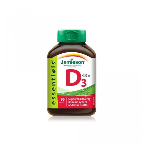 JAMIESON VITAMIN D3 / ДЖЕЙМИСЪН НАТУРАЛЕН ВИТАМИН D3 400UI ТАБЛ. X 90 JAMIESON VITAMIN D3 / ДЖЕЙМИСЪН НАТУРАЛЕН ВИТАМИН D3 400UI ТАБЛ. X 90