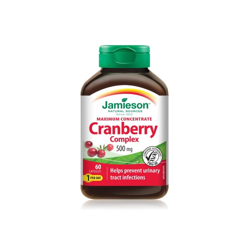 JAMIESON CRANBERRY COMPLEX / ДЖЕЙМИСЪН ЧЕРВЕНА БОРОВИНКА 500МГ КАПС. X 60
