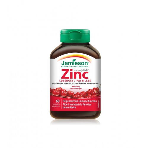 JAMIESON ZINC WITH ECHINACEA, VITAMINS C & D / ДЖЕЙМИСЪН ЦИНК С ЕХИНАЦЕЯ, ВИТАМИН C И D, С ВКУС НА ЧЕРЕЩА 10МГ СМУЧЕЩИ ТАБЛ. X60 JAMIESON ZINC WITH ECHINACEA, VITAMINS C & D / ДЖЕЙМИСЪН ЦИНК С ЕХИНАЦЕЯ, ВИТАМИН C И D, С ВКУС НА ЧЕРЕЩА 10МГ СМУЧЕЩИ ТАБЛ. X60