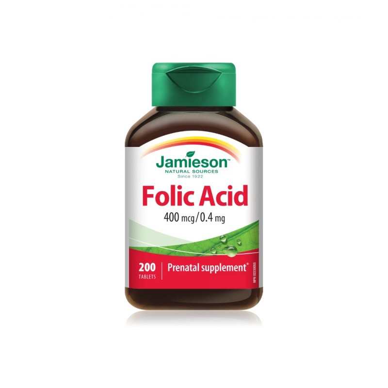 JAMIESON FOLIC ACID / ДЖЕЙМИСЪН ФОЛИЕВА КИСЕЛИНА 400МГ ТАБЛ. X200