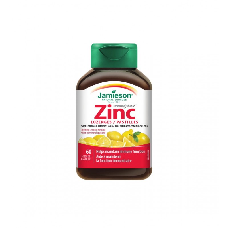 JAMIESON ZINC WITH ECHINACEA, VITAMINS C & D / ДЖЕЙМИСЪН ЦИНК С ЕХИНАЦЕЯ, ВИТАМИН C И D, ВКУС НА ЛИМОН И МЕНТА 10МГ СМУЧЕЩИ ТАБЛ. X60 JAMIESON ZINC WITH ECHINACEA, VITAMINS C & D / ДЖЕЙМИСЪН ЦИНК С ЕХИНАЦЕЯ, ВИТАМИН C И D, ВКУС НА ЛИМОН И МЕНТА 10МГ СМУЧЕЩИ ТАБЛ. X60
