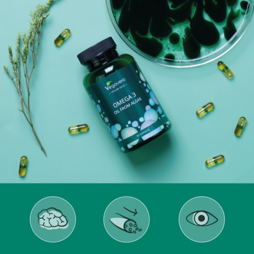 VEGAVERO OMEGA-3 OIL FROM ALGAE / ОМЕГА-3 (МАСЛО ОТ ВОДОРАСЛИ) КАПС. Х90