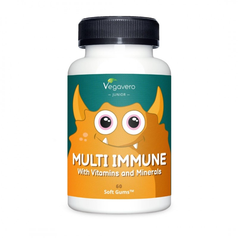VEGAVERO MULTI IMMUNE WITH VITAMINS AND MINERALS / МУЛТИИМУН ВИТАМИНИ И МИНЕРАЛИ ЗА ДЕЦА ЖЕЛИРАНИ ТАБЛ. Х60 VEGAVERO MULTI IMMUNE WITH VITAMINS AND MINERALS / МУЛТИИМУН ВИТАМИНИ И МИНЕРАЛИ ЗА ДЕЦА ЖЕЛИРАНИ ТАБЛ. Х60