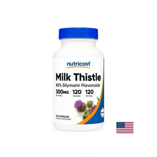 NUTRICOST MILK THISTLE / БЯЛ ТРЪН ЗДРАВ ЧЕРЕН ДРОБ И ЖЛЪЧКА 250 МГ КАПС. Х 120