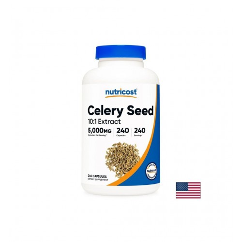 NUTRICOST CELERY SEED EXTRACT / ЦЕЛИНА (СЕМЕНА) ПРИ ПОДАГРА И ВИСОКА ПИКОЧНА КИСЕЛИНА 500 МГ КАПС. Х 240 NUTRICOST CELERY SEED EXTRACT / ЦЕЛИНА (СЕМЕНА) ПРИ ПОДАГРА И ВИСОКА ПИКОЧНА КИСЕЛИНА 500 МГ КАПС. Х 240
