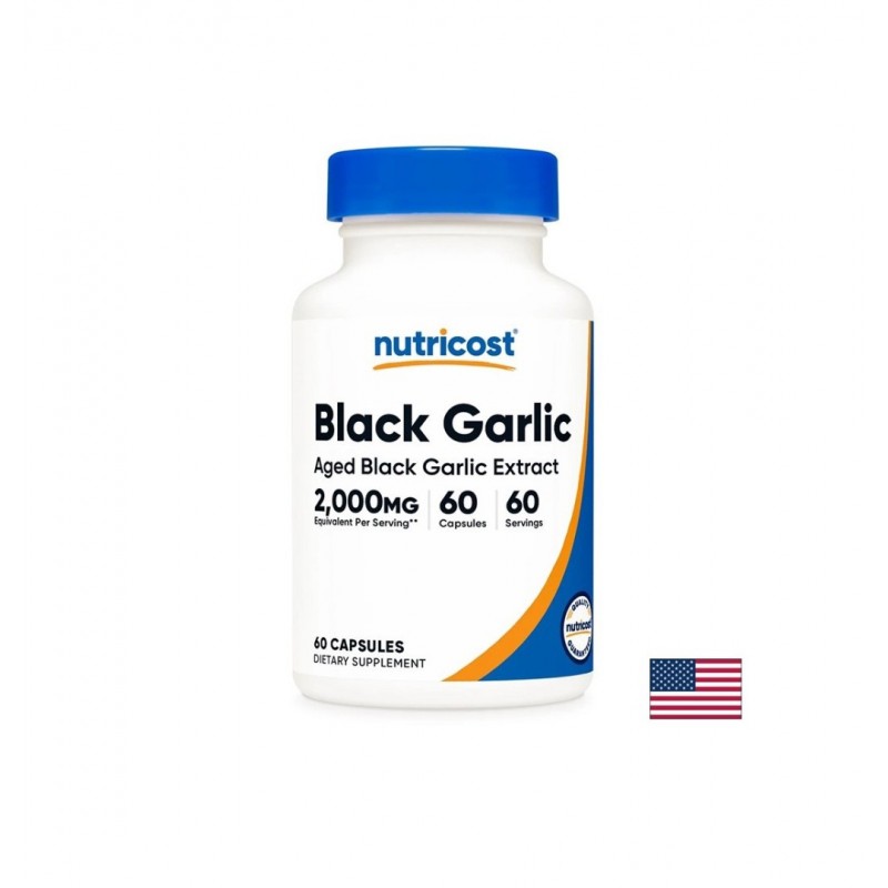 NUTRICOST BLACK GARLIC / ЧЕРЕН ЧЕСЪН ЗА НОРМАЛЕН ХОЛЕСТЕРОЛ И СЪРДЕЧНО ЗДРАВЕ 80 МГ КАПС. Х 60