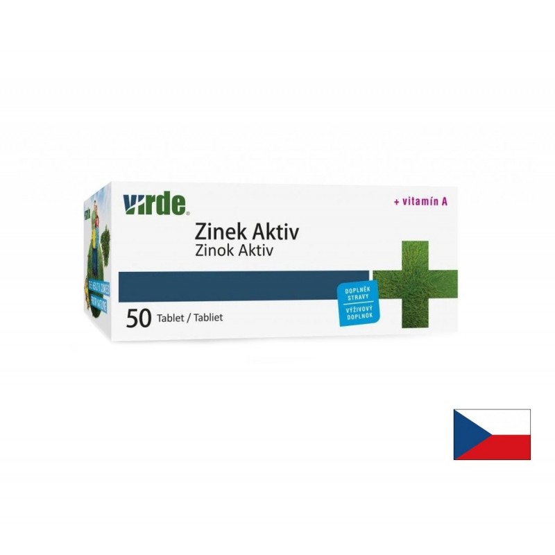 VIRDE ZINEK AKTIV + VITAMIN A / ЦИНК 7.5 МГ + ВИТАМИН A 750 µg СИЛЕН ИМУНИТЕТ, КРАСИВА КОЖА И ДОБРО ЗРЕНИЕ ТАБЛ. X 50 VIRDE ZINEK AKTIV + VITAMIN A / ЦИНК 7.5 МГ + ВИТАМИН A 750 µg СИЛЕН ИМУНИТЕТ, КРАСИВА КОЖА И ДОБРО ЗРЕНИЕ ТАБЛ. X 50