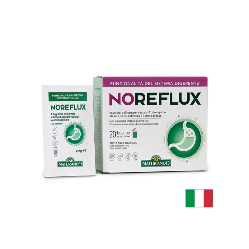 NATURANDO ITALY NOREFLUX / НОРЕФЛУКС ФОРМУЛА ПРИ КИСЕЛИНИ И СТОМАШЕН ДИСКОМФОРТ С АЛГИНОВА КИСЕЛИНА 900 МГ САШЕТА Х 20