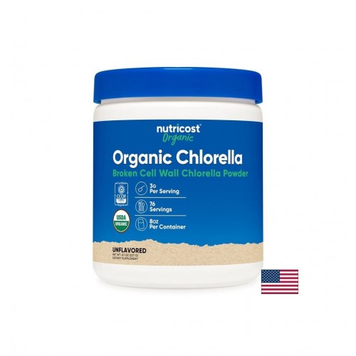 NUTRICOST CHLORELLA ORGANIC / ХЛОРЕЛА ДЕТОКС И ЕСТЕСТВЕНА ЕНЕРГИЯ ПРАХ 227 ГР