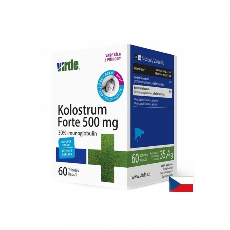 VIRDE KOLOSTRUM FORTE / КОЛАСТРА (ГОВЕЖДА) ФОРТЕ СИЛЕН ИМУНИТЕТ 500 МГ КАПС. X 60
