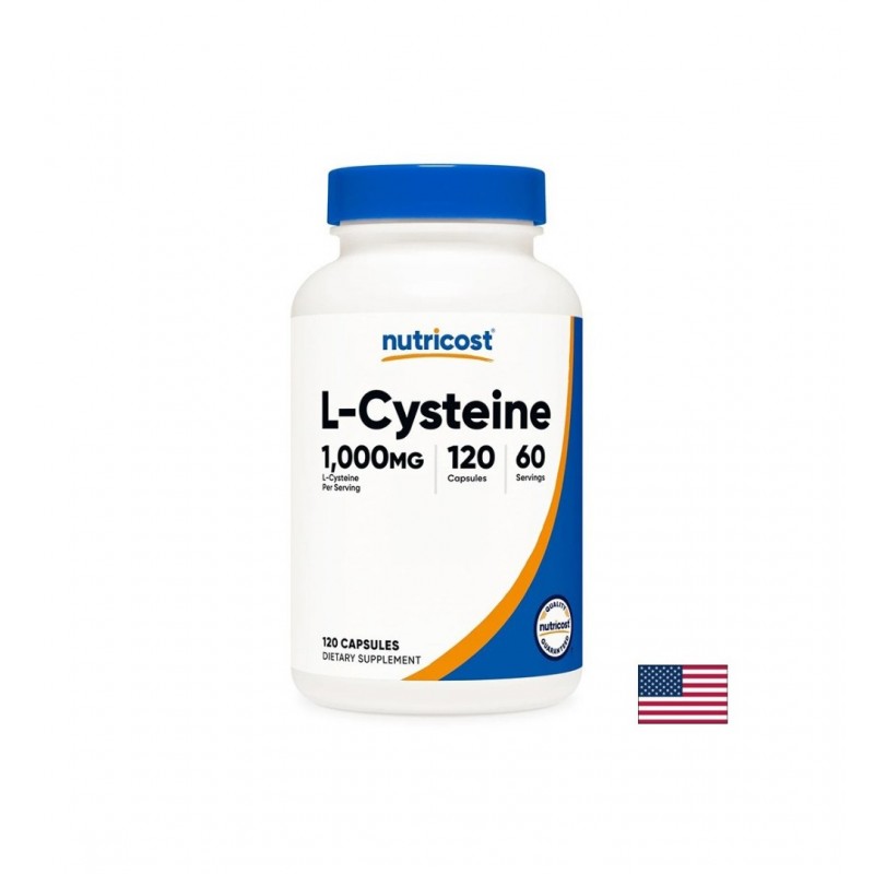 NUTRICOST L-CYSTEINE / Л-ЦИСТЕИН ЗА ДЕТОКС НА ЧЕРНИЯ ДРОБ И СЪРДЕЧНО - СЪДОВО ЗДРАВЕ 500 МГ КАПС. Х 120 NUTRICOST L-CYSTEINE / Л-ЦИСТЕИН ЗА ДЕТОКС НА ЧЕРНИЯ ДРОБ И СЪРДЕЧНО - СЪДОВО ЗДРАВЕ 500 МГ КАПС. Х 120