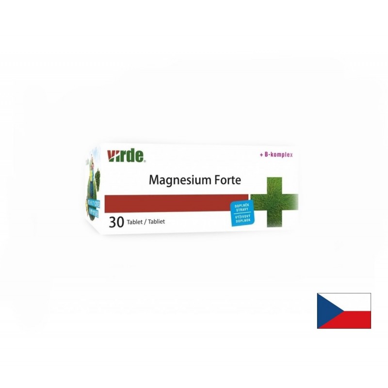 VIRDE MAGNESIUM FORTE + B-KOMPLEX / МАГНЕЗИЙ 187.5 MG + B-KОМПЛЕКС ЗДРАВИ МУСКУЛИ, СПОКОЙНИ НЕРВИ И СЪРДЕЧНА ФУНКЦИЯ ТАБЛ. X 30