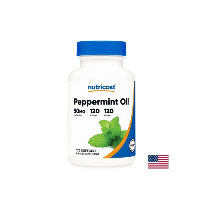 NUTRICOST PEPPERMINT OIL / МЕНТА МАСЛО ПРИ СТОМАШЕН ДИСКОМФОРТ 50 МГ СОФТГЕЛ КАПС. Х 120 NUTRICOST PEPPERMINT OIL / МЕНТА МАСЛО ПРИ СТОМАШЕН ДИСКОМФОРТ 50 МГ СОФТГЕЛ КАПС. Х 120