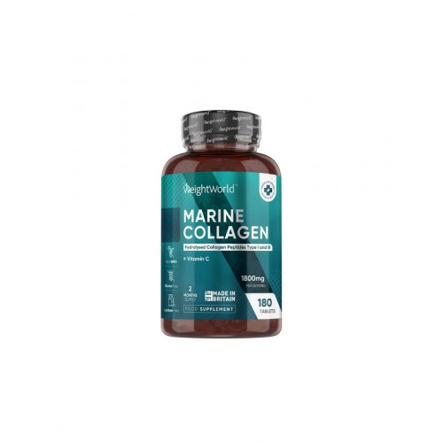 WEIGHT WOLRD / MARINE COLLAGEN TYPE I AND III + VITAMIN C / ХИДРОЛИЗИРАН МОРСКИ КОЛАГЕН + ВИТАМИН С ТАБЛ. X180