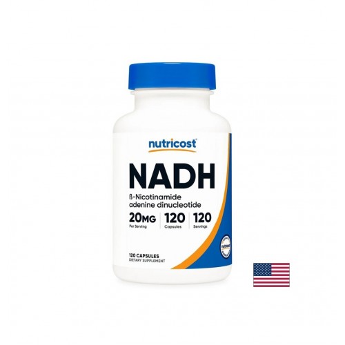 NUTRICOST NADH / БЕТА Β-НИКОТИНАМИД АДЕНИН ДИНУКЛЕОТИД ФОКУС И УМСТВЕНА ЕНЕРГИЯ 20 МГ КАПС. Х 120