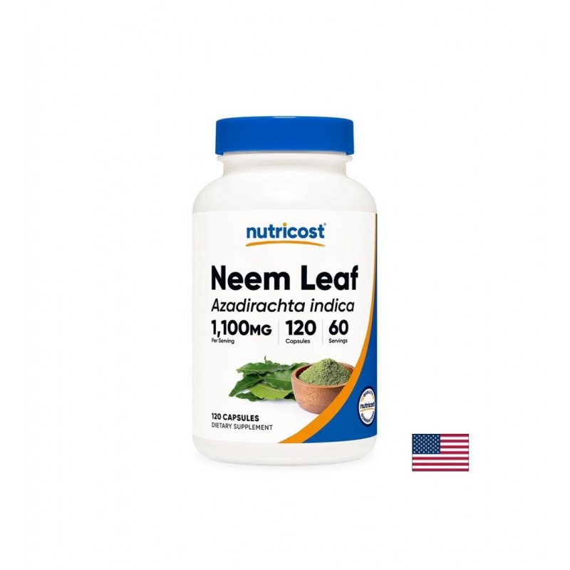 NUTRICOST NEEM LEAF / НИЙМ (ЛИСТ) ЗА СТОМАШНО - ЧРЕВЕН БАЛАНС 550 МГ КАПС. Х 120