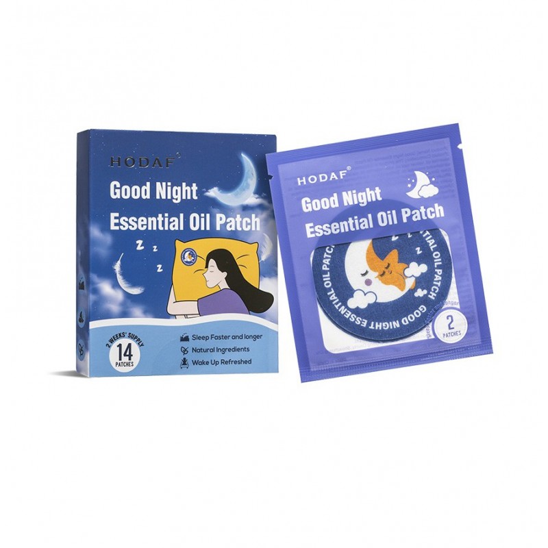 HODAF GOOD NIGHT ESSENTIAL OIL PATCH / ПЛАСТИРИ ЗА СПОКОЕН СЪН С ЕТЕРИЧНИ МАСЛА ОТ ЛАВАНДУЛА, ВЕТИВЕР И САНДАЛОВО ДЪРВО БР. X 14