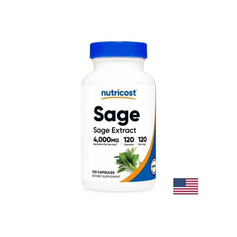 NUTRICOST SAGE EXTRACT / САЛВИЯ (ГРАДИНСКИ ЧАЙ) ПРИ ОБИЛНО ПОТЕНЕ 400 МГ КАПС. Х 120