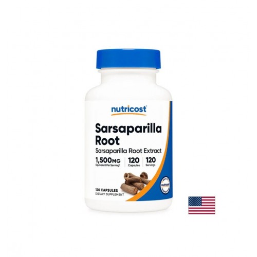 NUTRICOST SARSAPARILLA ROOT / САРСАПАРИЛА ПРИ ПРОБЛЕМНА КОЖА И КОЖНИ НЕСЪВЪРШЕНСТВА 100 МГ КАПС. 120