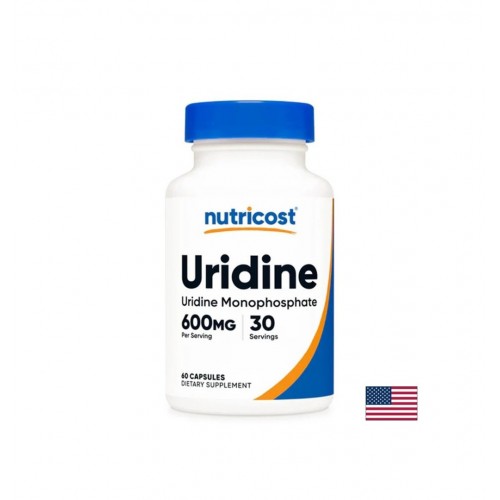NUTRICOST URIDINE MONOPHOSPHATE / УРИДИН МОНОФОСФАТ ПАМЕТ И КОНЦЕНТРАЦИЯ 300 МГ КАПС. Х 60