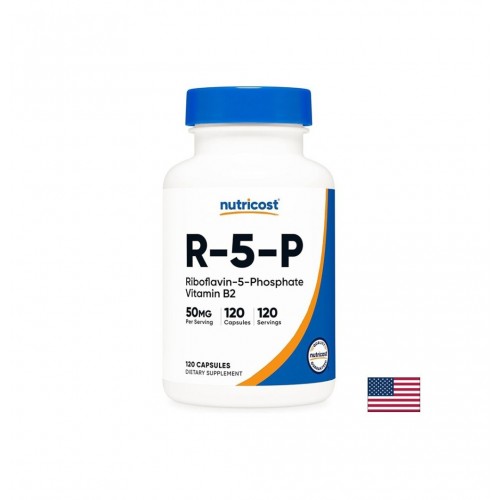 NUTRICOST VITAMIN B2 R-5-P / ВИТАМИН B2 (РИБОФЛАВИН-5-ФОСФАТ) ПОВИШАВА ЕНЕРГИЯТА 50 МГ КАПС. Х 120 NUTRICOST VITAMIN B2 R-5-P / ВИТАМИН B2 (РИБОФЛАВИН-5-ФОСФАТ) ПОВИШАВА ЕНЕРГИЯТА 50 МГ КАПС. Х 120