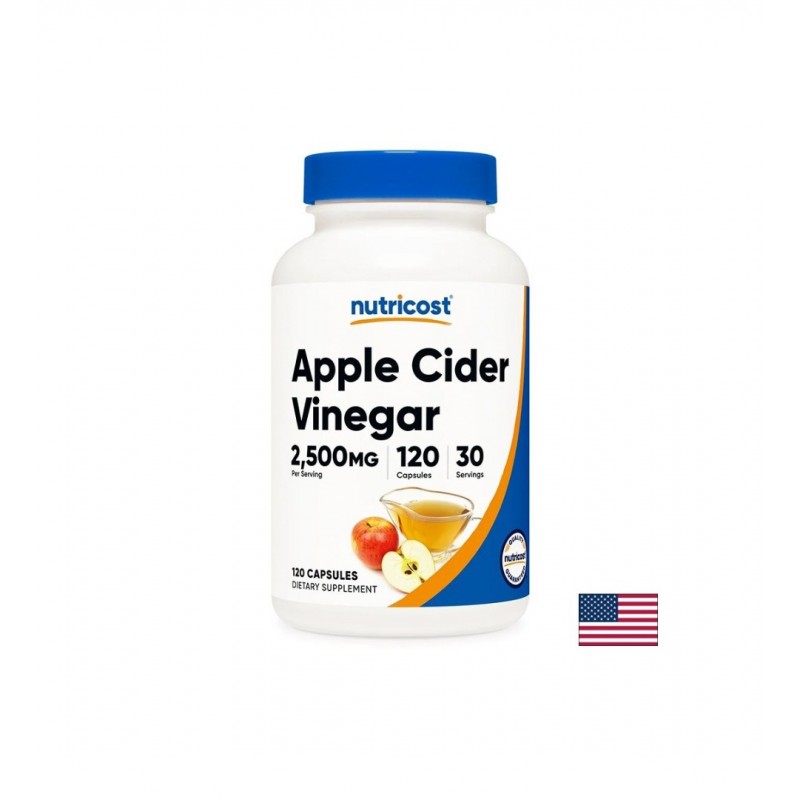 NUTRICOST APPLE CIDER VIGENAR / ЯБЪЛКОВ ОЦЕТ ЗА КОНТРОЛ НА АПЕТИТА И ТЕГЛОТО 625 МГ КАПС. Х 120
