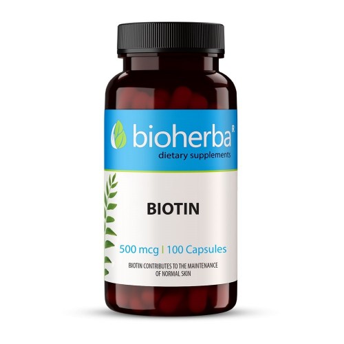 BIOHERBA BIOTIN / БИОТИН 500МКГ КАПС. Х100 BIOHERBA BIOTIN / БИОТИН 500МКГ КАПС. Х100