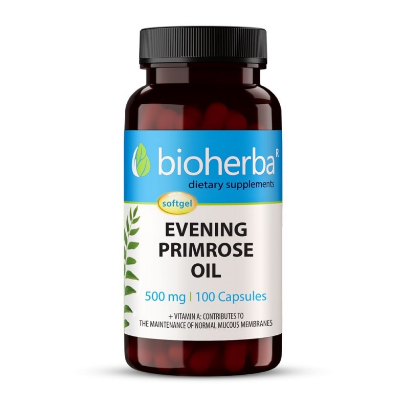 BIOHERBA EVENING PRIMROSE OIL / МАСЛО ОТ ВЕЧЕРНА ИГЛИКА 500МГ СОФТГЕЛ КАПС. Х100
