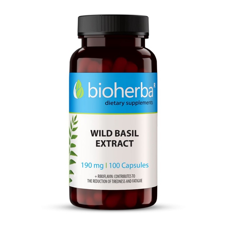 BIOHERBA WILD BASIL EXTRACT / KOTEШКА СТЪПКА ЕКСТРАКТ 190МГ КАПС. Х100