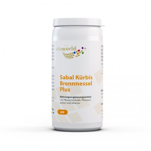 VITA WORLD SABAL KURBIS BRENNNESSEL PLUS / ФОРМУЛА ЗА ЗДРАВА ПРОСТАТА (САО ПАЛМЕТТО, ТИКВЕНО СЕМЕ, КОПРИВА) КАПС. Х60