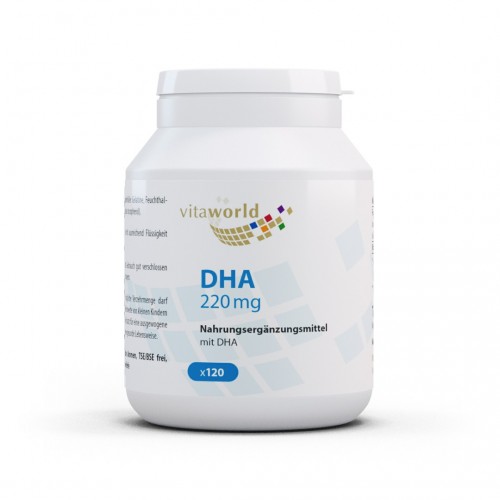 VITA WORLD DHA / ДОКОЗАХЕКСАЕНОВА КИСЕЛИНА 220МГ СОФТГЕЛ КАПС. Х120