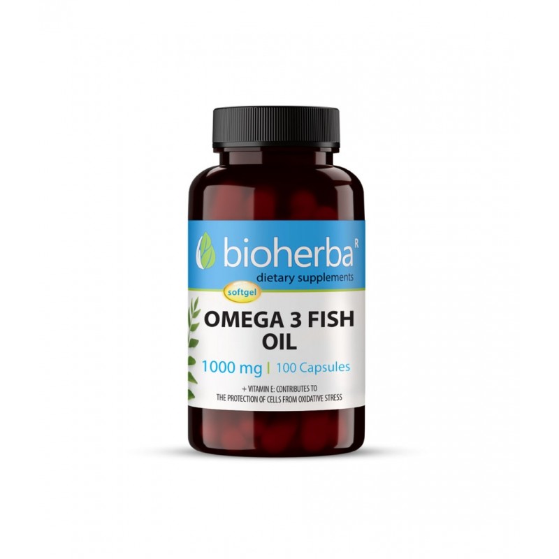 BIOHERBA OMEGA 3 FISH OIL / ОМЕГА 3 РИБЕНО МАСЛО 1000МГ СОФТГЕЛ КАПС. Х 100 BIOHERBA OMEGA 3 FISH OIL / ОМЕГА 3 РИБЕНО МАСЛО 1000МГ СОФТГЕЛ КАПС. Х 100