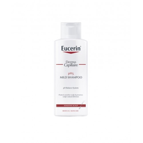 EUCERIN DERMO CAPILLAIRE PH5 MILD SHAMPOO FOR SENSITIVE SCALP / ЕУСЕРИН ДЕРМО КАПИЛЕР ПХ5 НЕЖЕН ШАМПОАН ЗА ЧУВСТВИТЕЛЕН СКАЛП 250 МЛ