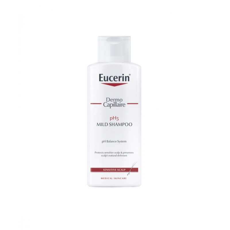 EUCERIN DERMO CAPILLAIRE PH5 MILD SHAMPOO FOR SENSITIVE SCALP / ЕУСЕРИН ДЕРМО КАПИЛЕР ПХ5 НЕЖЕН ШАМПОАН ЗА ЧУВСТВИТЕЛЕН СКАЛП 250 МЛ