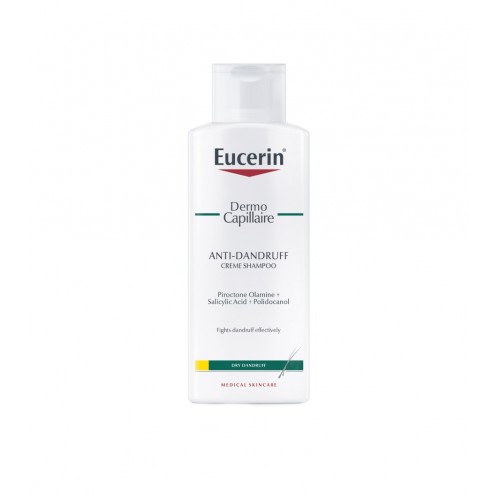 EUCERIN DERMO CAPILLAIRE ANTI DANDRUFF CREME SHAMPOO FOR ITCHY SCALP / ЕУСЕРИН ДЕРМО КАПИЛЕР ШАМПОАН ПРОТИВ СУХ ПЪРХОТ ЗА СЪРБЯЩ СКАЛП 250 МЛ