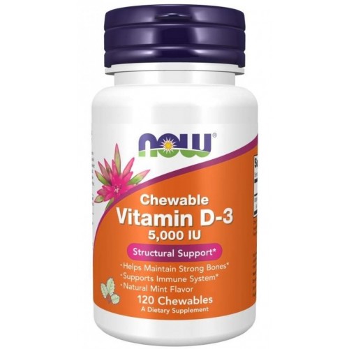 NOW FOODS ВИТАМИН D-3 5000 IU ДЪВЧАЩИ ДРАЖЕТА (МЕНТА) X120 NOW FOODS ВИТАМИН D-3 5000 IU ДЪВЧАЩИ ДРАЖЕТА (МЕНТА) X120