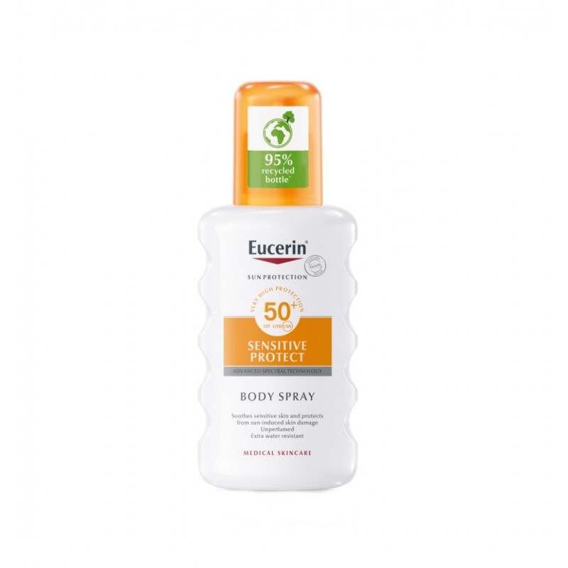 EUCERIN SENSITIVE PROTECT SPF50+ SPRAY / ЕУСЕРИН СЕНЗИТИВ ПРОТЕКТ SPF50+ СЛЪНЦЕЗАЩИТЕН СПРЕЙ ЗА ТЯЛО 200 МЛ