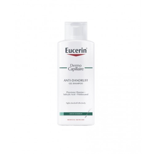 EUCERIN DERMO CAPILLAIRE ANTI DANDRUFF GEL SHAMPOO FOR ITCHY SCALP / ЕУСЕРИН ДЕРМО КАПИЛЕР ГЕЛ ШАМПОАН ПРОТИВ МАЗЕН ПЪРХОТ 250 МЛ