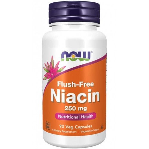 NOW FOODS FLUSH-FREE NIACIN (НЕДРАЗНЕЩА ФОРМА НА ВИТАМИН B-3) 250МГ КАПС. X90 NOW FOODS FLUSH-FREE NIACIN (НЕДРАЗНЕЩА ФОРМА НА ВИТАМИН B-3) 250МГ КАПС. X90