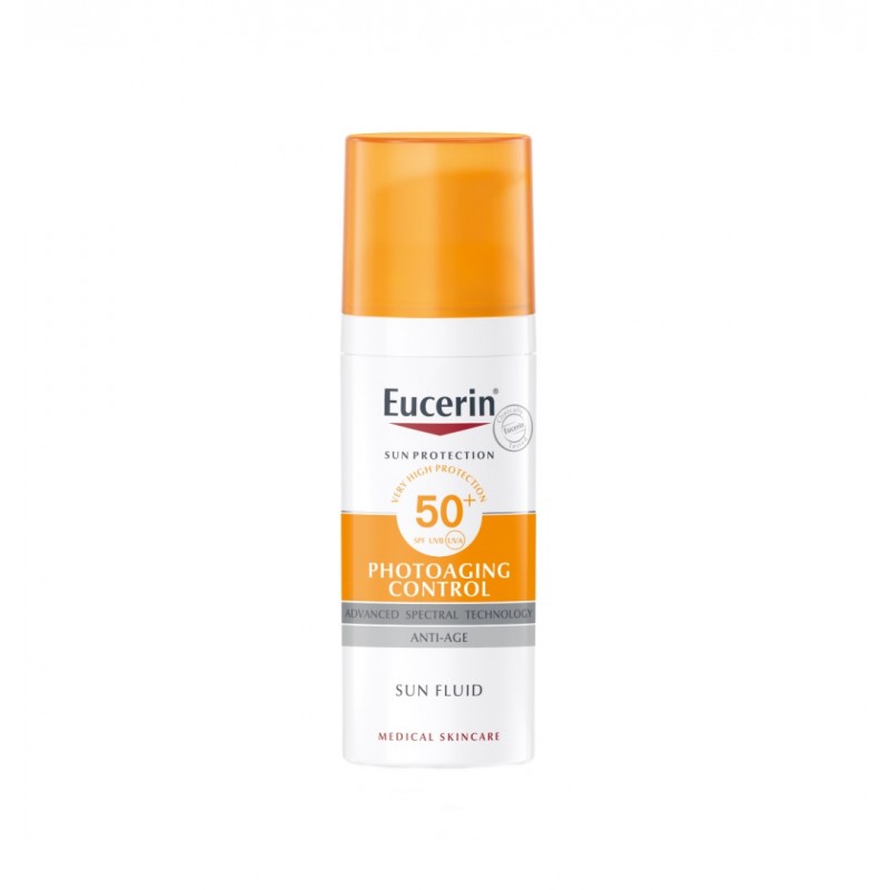 EUCERIN PHOTOAGING CONTROL FACE FLUID / ЕУСЕРИН ФОТОЕЙДЖИНГ КОНТРОЛ СЛЪНЦЕЗАЩИТЕН ФЛУИД ЗА ЛИЦЕ SPF50 50 МЛ