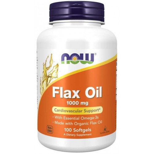 NOW FOODS FLAX OIL ORGANIC 1000МГ ДРАЖЕТА X100