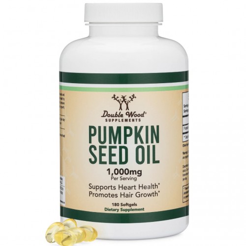 DOUBLE WOOD / PUMPKIN SEED OIL / МАСЛО ОТ ТИКВЕНИ СЕМЕНА СОФТГЕЛ КАПС. X180