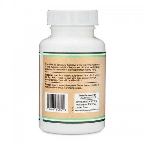 DOUBLE WOOD / SPERMIDINE / СПЕРМИДИНЪТ КАПС. X120 DOUBLE WOOD / SPERMIDINE / СПЕРМИДИНЪТ КАПС. X120