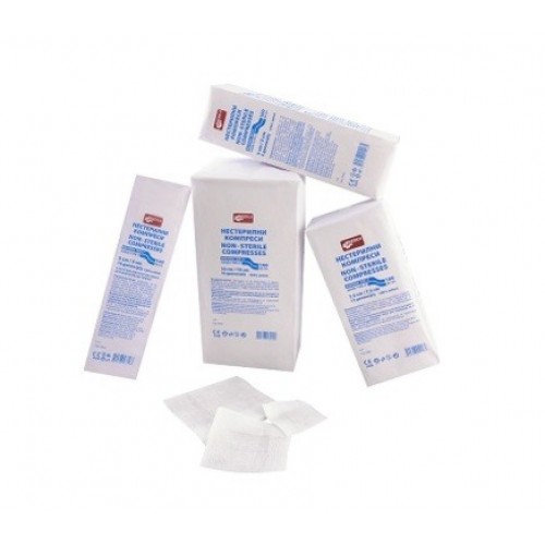 MEDICA/ КОМПРЕСИ нестерилни 7.5см/7.5см 8 д. x 100-Медика MEDICA/ КОМПРЕСИ нестерилни 7.5см/7.5см 8 д. x 100-Медика