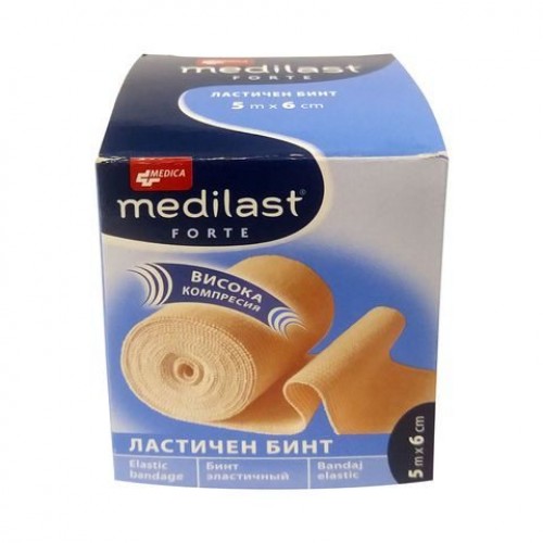 MEDICA/ БИНТ ластичен Медиласт Форте 5м/6см -Медика