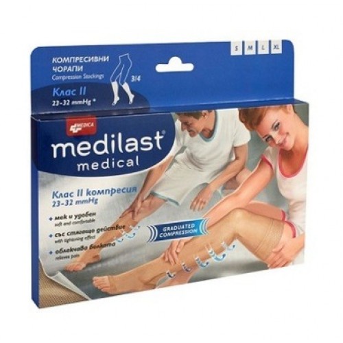 MEDICA/ ЧОРАП КОМПРЕСИВЕН МЕДИЛАСТ II 3/4 S x 1-МЕДИКА MEDICA/ ЧОРАП КОМПРЕСИВЕН МЕДИЛАСТ II 3/4 S x 1-МЕДИКА