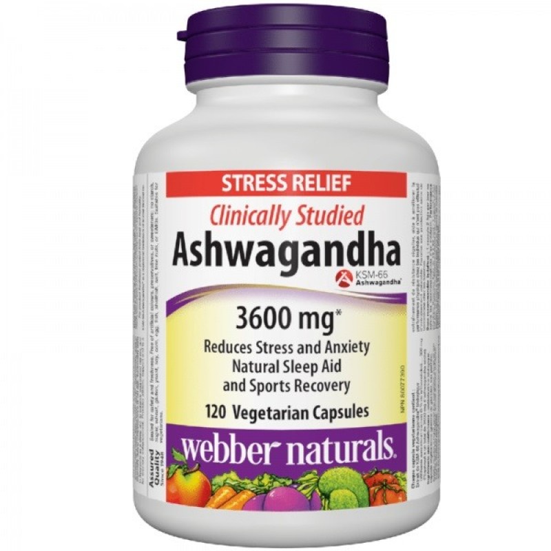 WEBBER NATURALS ASHWAGANDA / АШВАГАНДА 300МГ КАПС. Х 120