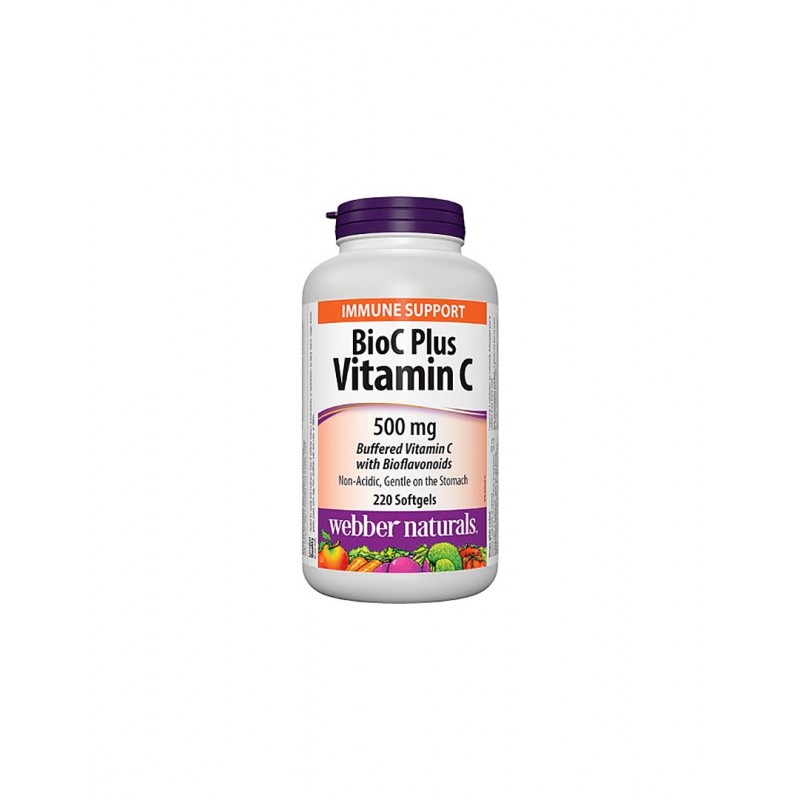 WEBBER NATURALS BIOC PLUS VITAMIN C / ВИТАМИН C 500МГ БУФЕРИРАН + БИОФЛАВОНОИДИ 60МГ КАПС. Х 220