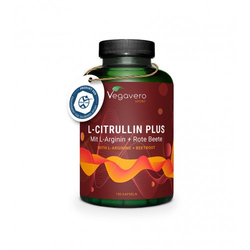 VEGAVERO L-CITRULIN PLUS (MIT L-ARGININ + ROTE BEETE) / Л-ЦИТРУЛИН + Л-АРГИНИН И ЧЕРВЕНО ЦВЕКЛО КАПС. Х150 VEGAVERO L-CITRULIN PLUS (MIT L-ARGININ + ROTE BEETE) / Л-ЦИТРУЛИН + Л-АРГИНИН И ЧЕРВЕНО ЦВЕКЛО КАПС. Х150