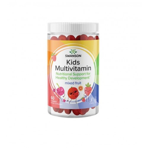 SWANSON KIDS MULTIVITAMIN GUMMIES MIXED / СУОНСЪН ДЕТСКИ ДЪВЧАЩИ МУЛТИВИТАМИНИ МИКС ОТ ПЛОДОВЕ ТАБЛ. Х 60